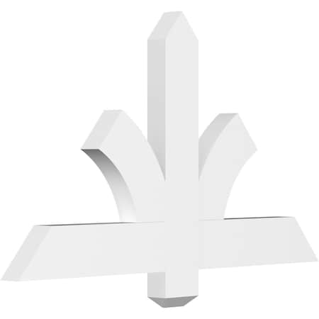 Ekena Millwork Redmond Architectural Grade PVC Gable Bracket, 36"W x 21"H x 2"D x 4"F, 14/12 Pitch GBP036X21X0204RED00